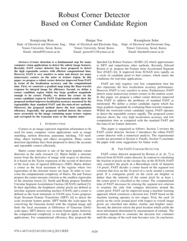 Robust Corner Detector Based on Corner Candidate Region