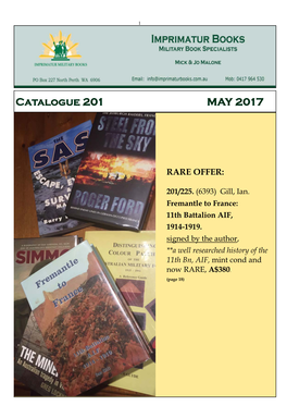 Catalogue 201 MAY 2017