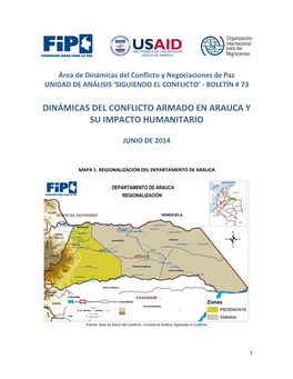 Dinámicas Del Conflicto Armado En Arauca Y Su Impacto Humanitario