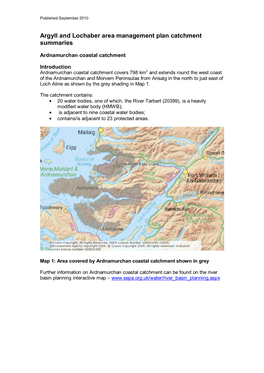 Ardnamurchan Coastal Catchment August 2010