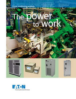 Eaton Power Conditioner Product Catalog