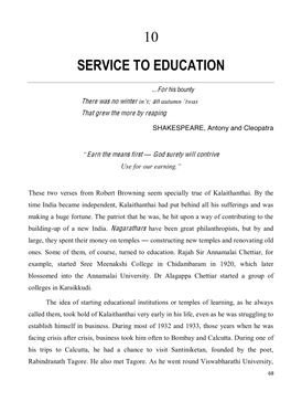 10 Service to Education