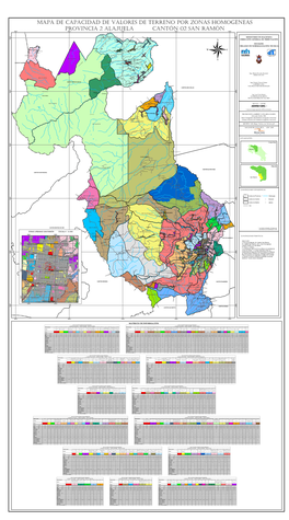 Mapa De Capacidad De Valores De Terreno Por Zonas Homogéneas Provincia 2 Alajuela Cantón 02 San Ramón 450000 460000 470000 480000 490000