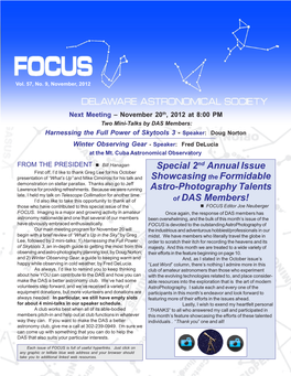 DAS FOCUS Monthly Newsletter