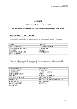 ANNEXE 2 De L'arrêté Préfectoral Du 30 Mars 2016 Portant Schéma