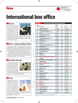 International Chart, Grossing $2.5M at Home in Japan