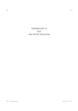 Mithridates Vi and the Pontic Kingdom