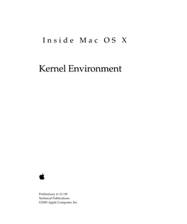 Inside Mac OS X: Kernel Environment