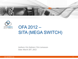 Ofa 2012 – Sita (Mega Switch)