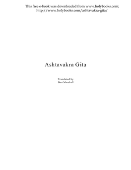 Ashtavakra Gita