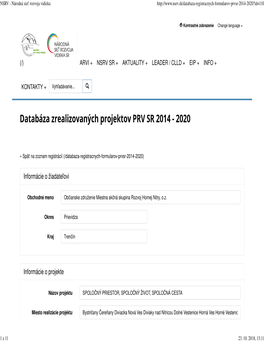 NSRV - Národná Sie Ť Rozvoja Vidieka