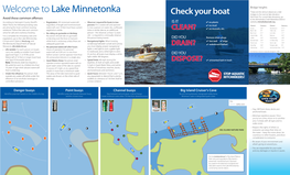 Welcome to Lake Minnetonka These Are the Vertical Clearances Under Check Your Boat Bridges to the Normal Lake Elevation 929.4 Feet