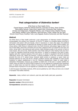 Pest Categorisation of Diabrotica Barberi