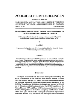 Zoologische Mededelingen