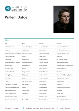 Willem Dafoe