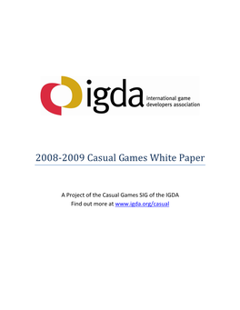 2008‐2009 Casual Games White Paper