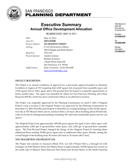 Planning Commission Draft Motion HEARING DATE: MAY 19, 2011