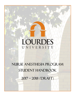 Nurse Anesthesia Program Student Handbook 2017 – 2018