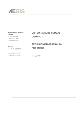 United Nations Global Compact Aegis