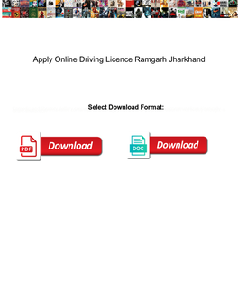 Apply Online Driving Licence Ramgarh Jharkhand
