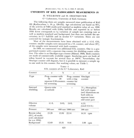 University of Kiel Radiocarbon Measurements Iv H