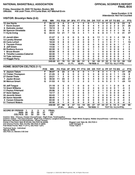 Box Score Nets