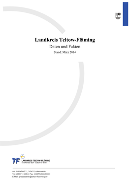 Landkreis Teltow-Fläming in Zahlen