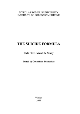 The Suicide Formula