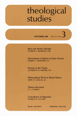 Theological Studies