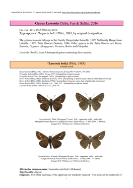 108A Genus Larsenia Chiba Et Al