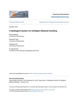 A Multiagent System for Intelligent Material Handling