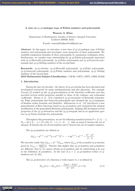 (P, Q)-Analogue Type of Fubini Numbers and Polynomials