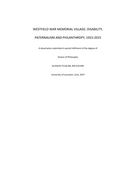 Westfield War Memorial Village: Disability