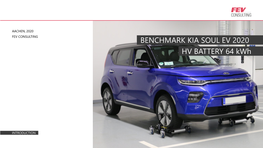 BENCHMARK KIA SOUL EV 2020 HV BATTERY 64 Kwh