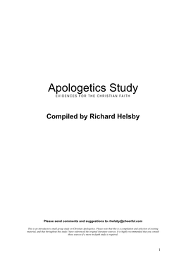 Christian Apologetics Study