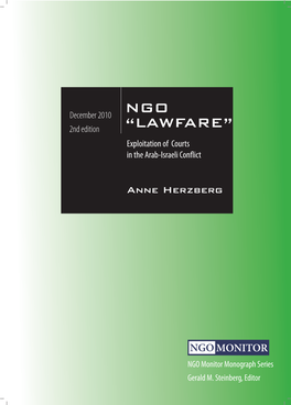 “Lawfare”: Exploitation of Courts in the Arab-Israeli Conflict