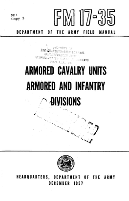 ARMORED CAVALRY UNITS ARMORED and INFANTRY :Dliyvisions