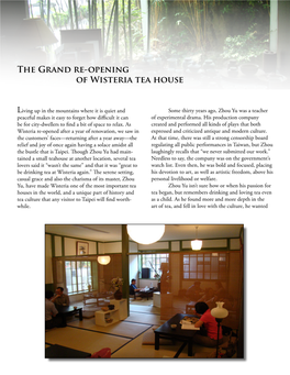 The Grand Re-Opening of Wisteria Tea House