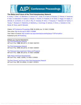 The Status and Future of the Third Interplanetary Network K