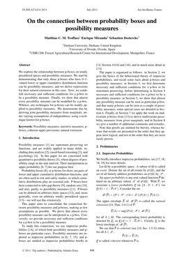 On the Connection Between Probability Boxes and Possibility Measures