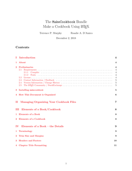 The Makecookbook Bundle Make a Cookbook Using L ATEX