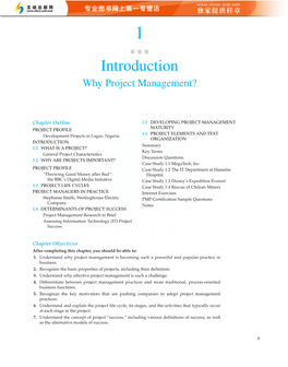 Introduction Why Project Management?