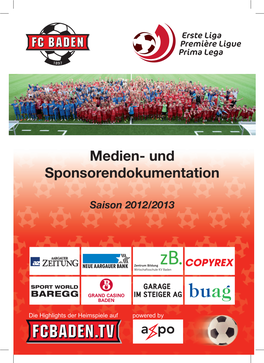 FCBADEN.TV Bold Oblique Spielplan FC Baden Saison 2012/2013