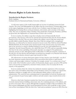 Digest : Human Rights in Latin America