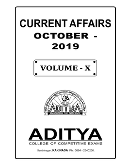 Current Affairs October - 2019