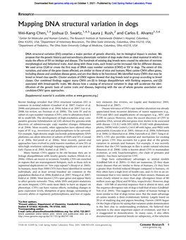 Mapping DNA Structural Variation in Dogs