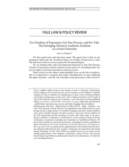 Yale Law & Policy Review