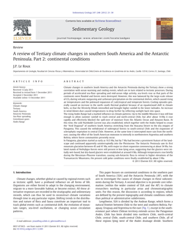 A Review of Tertiary Climate Changes in Southern South America and the Antarctic Peninsula