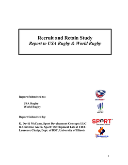 Recruit and Retain Study Report to USA Rugby & World Rugby