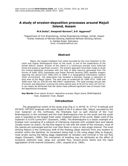 A Study of Erosion-Deposition Processes Around Majuli Island, Assam